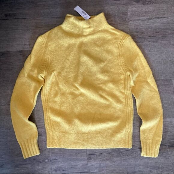 J. Crew Marino Yellow Wool Blend Sweater NWT - Picture 1 of 10